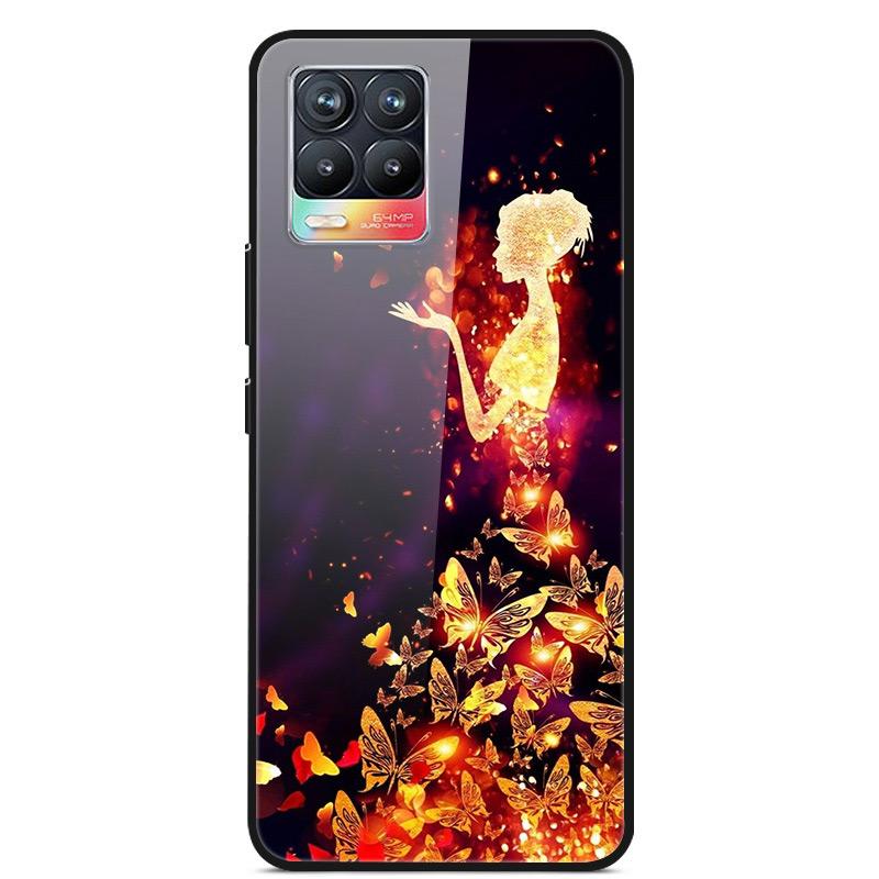 Glass Back Cover For Realme 8 Pro Case Tempered Glass Case For Realme 8 Pro 8i Realme 8 5G Phone Case Cover Realme8 5G Pro Funda