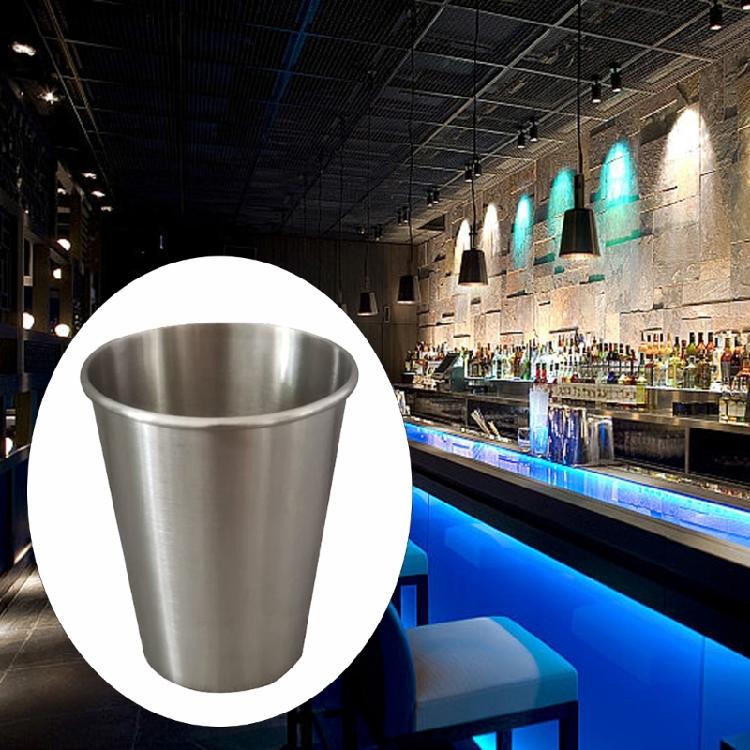 10Pcs Comfortable Rolled Mouth Cups Stylish Stainless Steel Cup Set with Rolled Brims for Parties and Outdoors