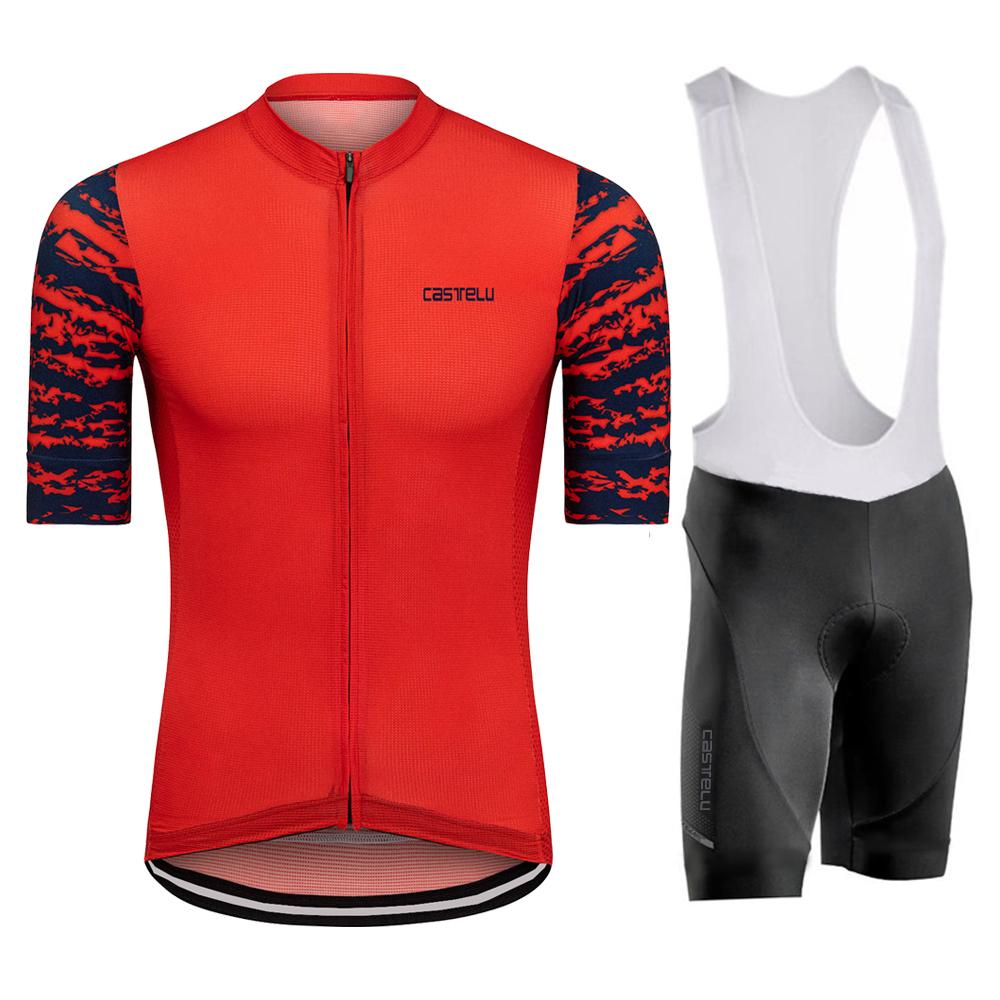 Outdoor Cycling Suit Men's Cycling Clothing Summer Bicycles Jersey Sets Mountain Bike Bib Shorts Motocross Triathlon Maillot Shirts Ciclismo
