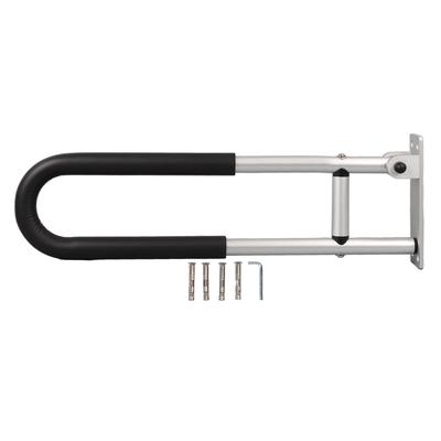 Flip Up Grab Bars Aluminium Alloy 23.6in Long Easy Mounting Foldable Bathroom Grab Bars for Toilet