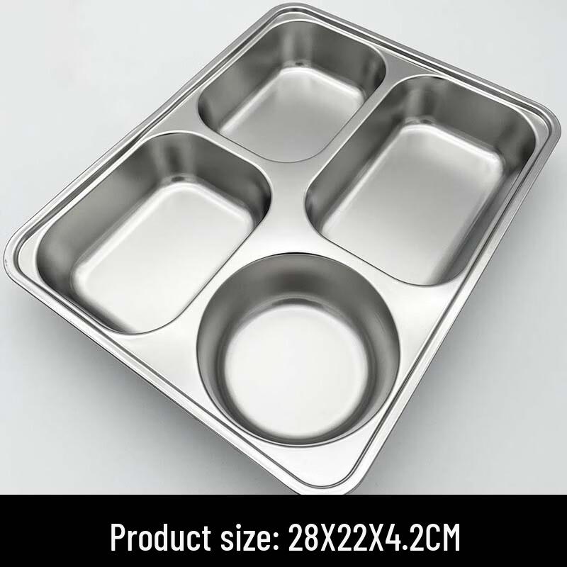 

Stainless Steel Divided Lunch Plate with Lid
