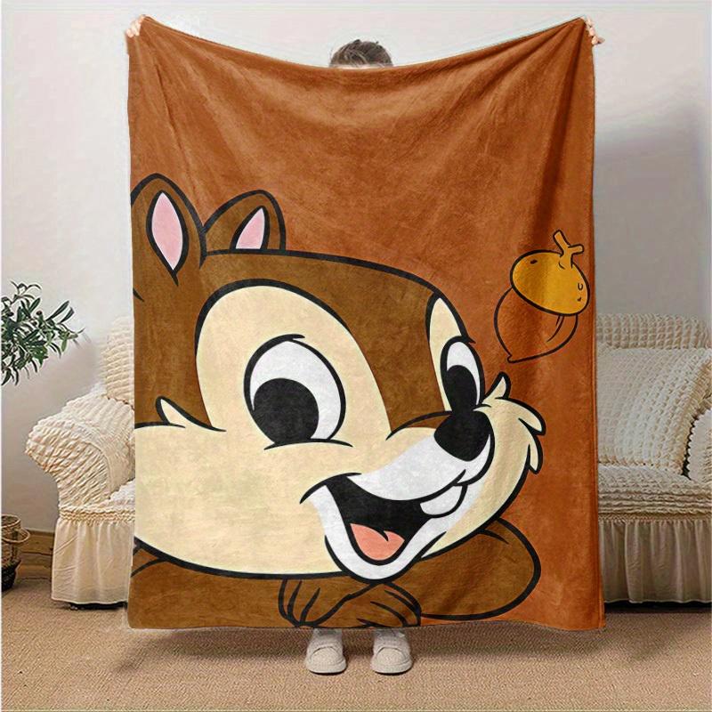 1pc,"Charming Chipmunk Design Throw Blanket Perfect for Home Decor, Couch Cover, Outdoor Use, Travel , Office Nap