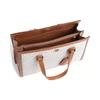 New MICHAEL KORS Cow Leather One Shoulder Handbag Medium Size Women's Vanilla White/Acorn Brown 30F2G7CS2B-149