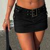 European And American Street Style High Waist And Hip Lifting Skirt, New Sexy Spicy Girl Style Heavy Waist Belt Short Skirt