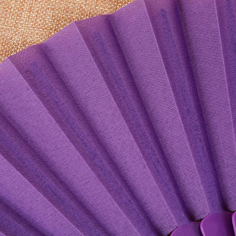 Klassischer Seidenstoff Kunststoffknochen Einfacher Faltfächer Chinesischer Stil Retro Handfächer Bühnenfächer Hochzeitsgeschenk für Gäste