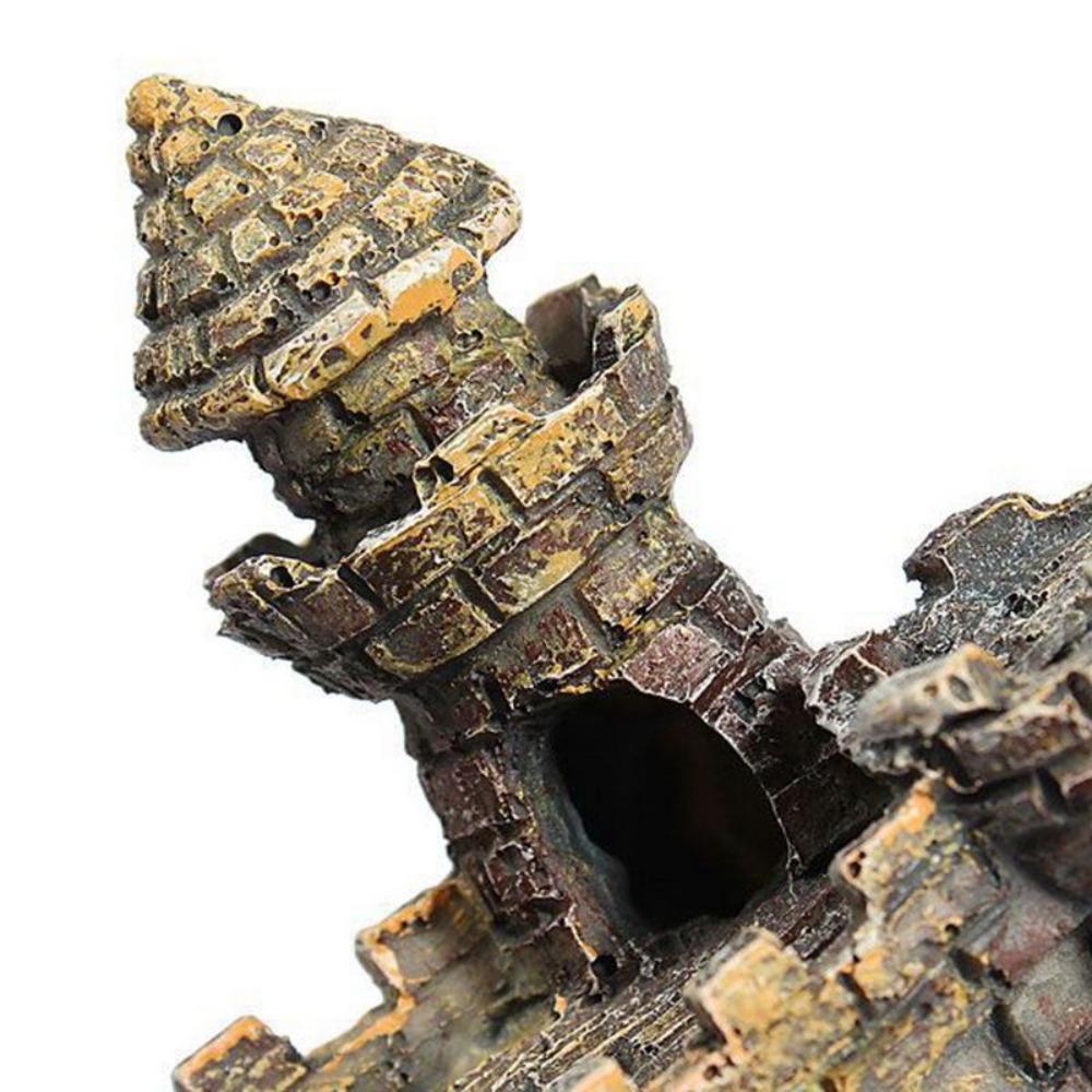 Aquarium Resin Castle Fish Tank Decorations Castle Tower Ornaments Fish Tank Aquarium Accessories