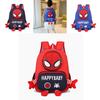Spider Man 3d Pattern Kids Backpack With Breathable Nylon For Kindergarten And Elementary Use