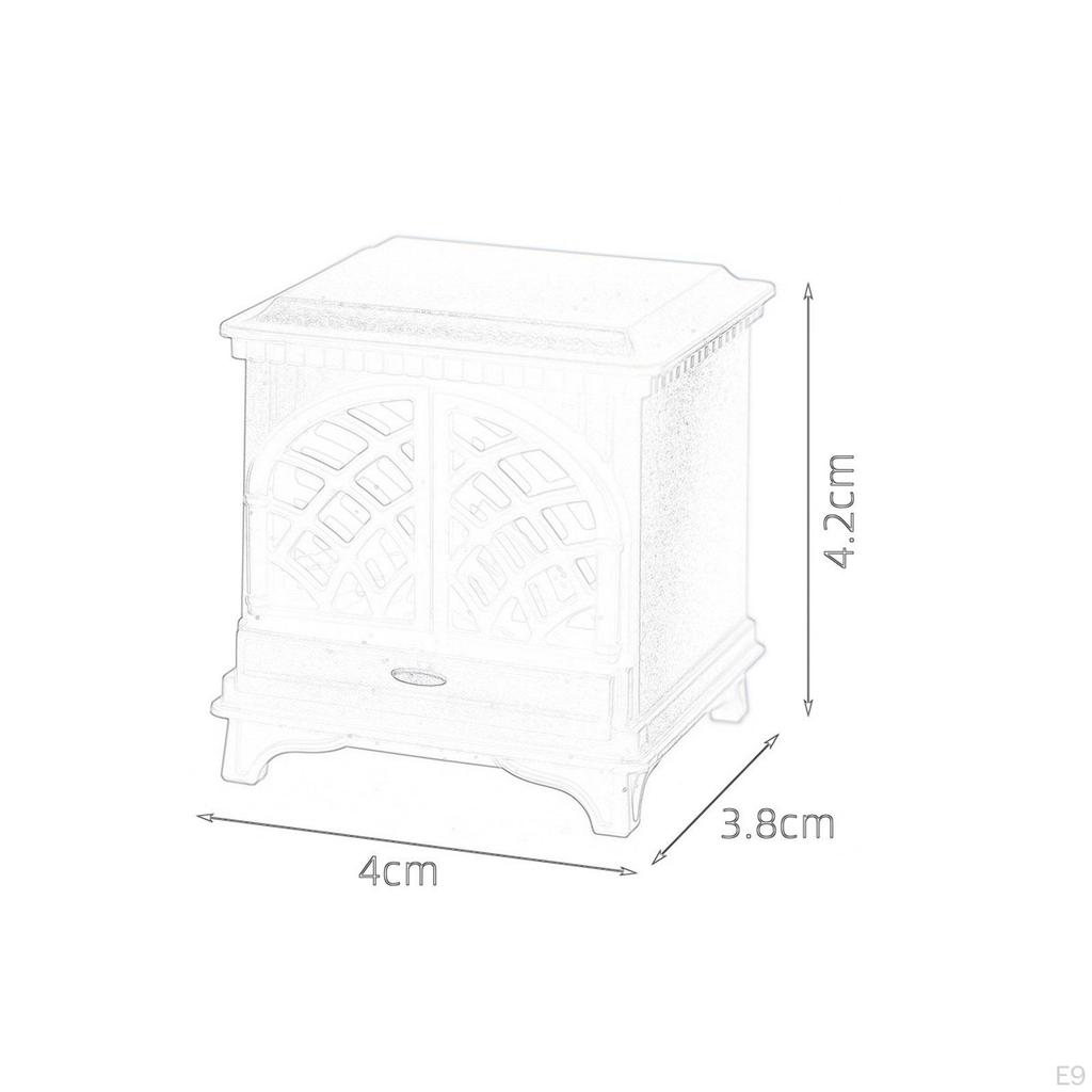 LED Fireplace for 1:12 Scale Dollhouses
