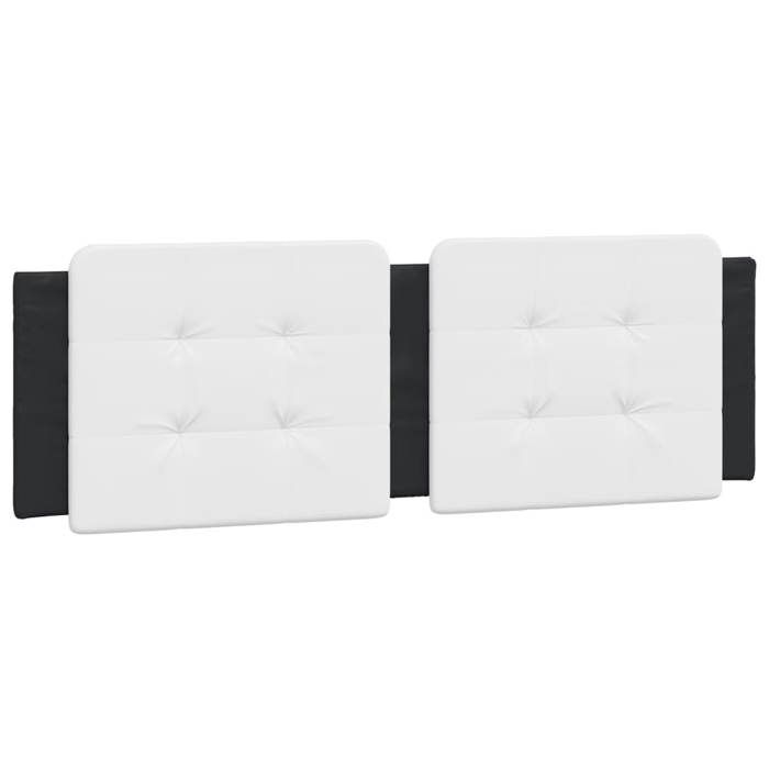 VidaXL Coussin de Tête de Lit, Oreiller Rembourré de Tête de Lit, Accessoire de Lit de Chambre à Coucher Intérieur, Blanc et 374871