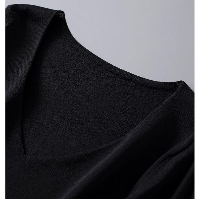 2025 Spring Korean Style Loose Fit Versatile Solid Color Casual T-Shirt