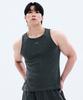 Mihag Metal Label Pigment Dyed Muscle Tank Top (Charcoal)