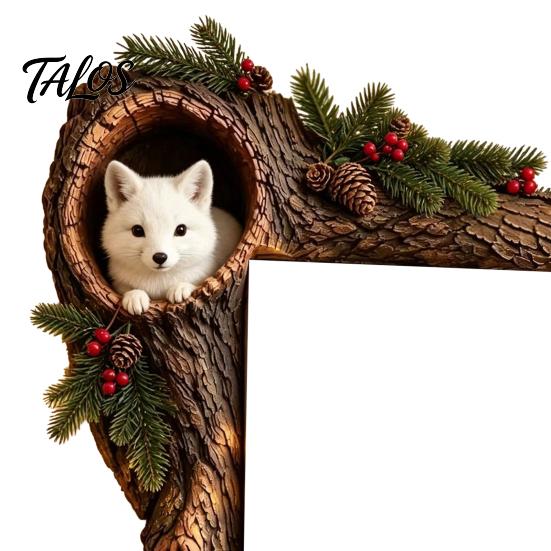 Nature Inspired Home Decor Chipmunk Tree Hollow Door Topper, Woodland Animal Frame Decor, Rustic Wood Bedroom Wall Decoration Corner Ornament