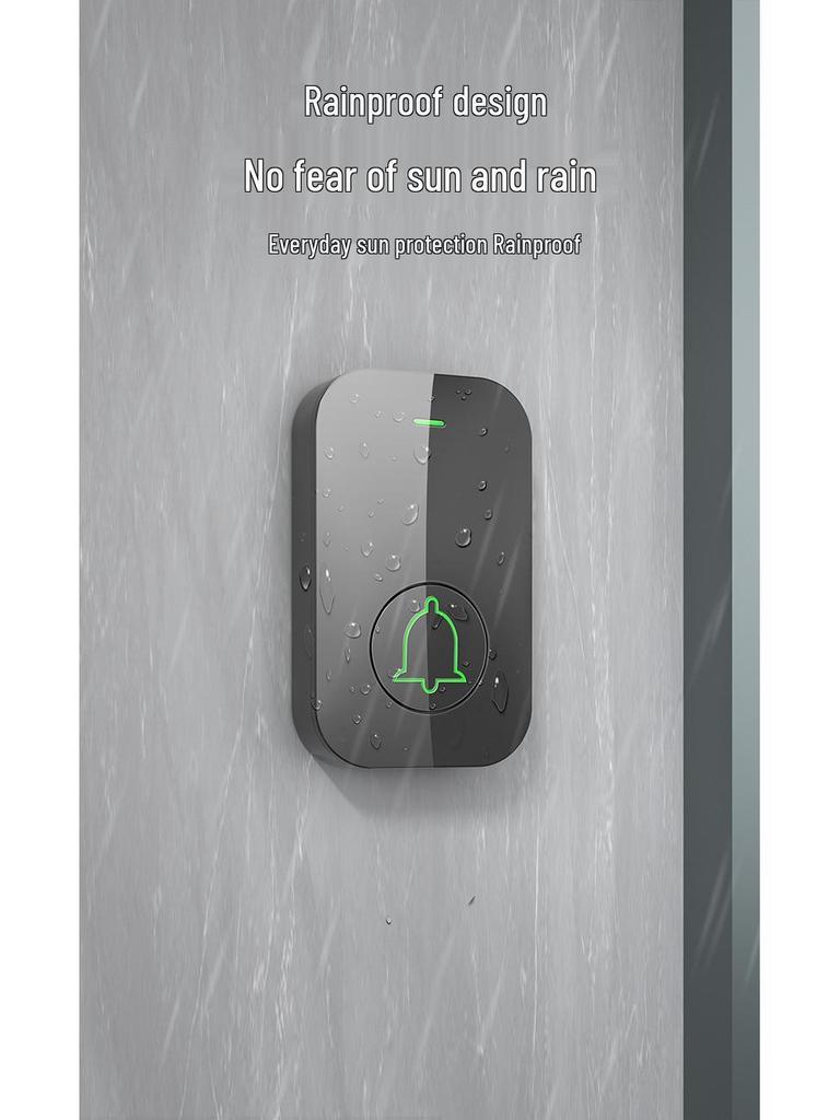 Ultra-Long Range Wireless Doorbell with Remote, High Volume, Ding Dong Chime, Elderly Call Button, No Plug-in, One-to-Two