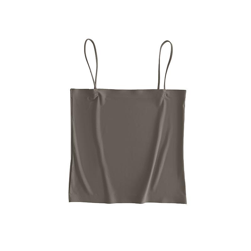 Ice silk seamless small suspender women's vest summer thin style with chest pad, beautiful back backing, anti-light tube top women