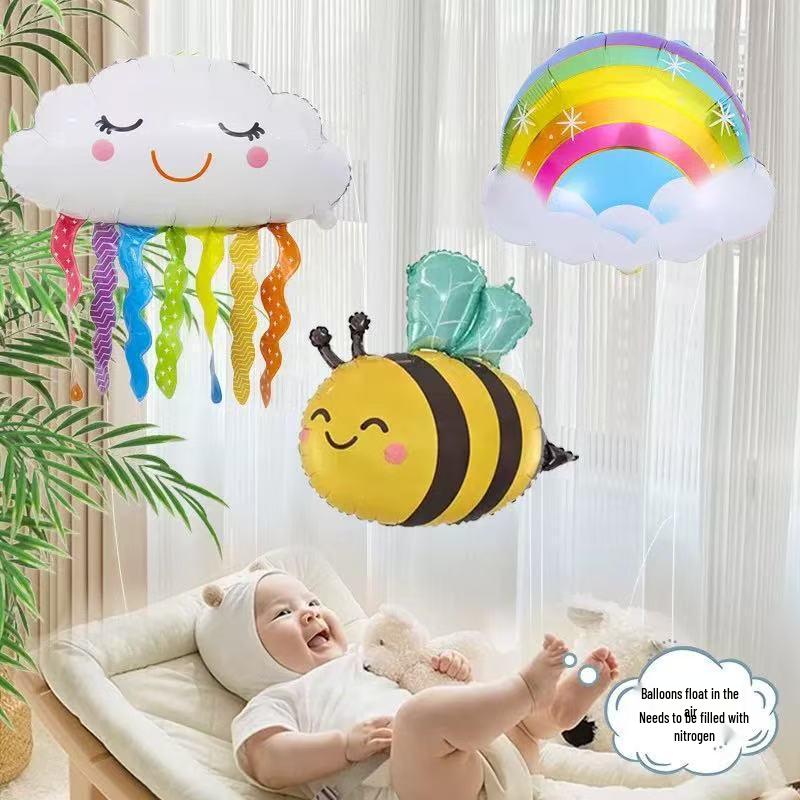Cartoon Animal & Fruit Helium Balloons for Baby Tracking 
