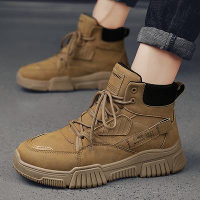 Herren Stiefel Retro High Top Leder Stiefeletten Herbst Winter Plateau Stiefel Outdoor Tooling Herrenschuhe Botas De Hombre