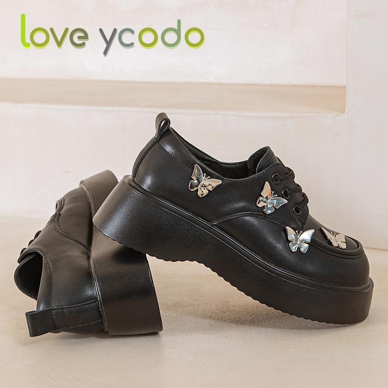 Love Ycodo Жіночі повсякденні лофери Зручні весна літо осінь Студентська мода для дівчаток Повсякденне шкіряне взуття