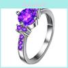 Eleganter violetter Edelsteinring für Damen und Herren Stilvolles geometrisches Design