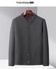 Men's Winter Plus Velvet Cardigan Jacket for Middle-Aged & Elderly - Warm Inner Cotton Layer for Dads