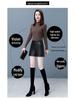 New Women's High-Waist Leather Bootcut Shorts - 2025 Autumn/Winter Sheepskin Outerwear