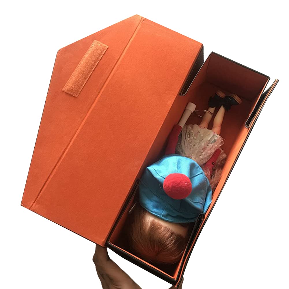 HIGHAWK Blythe Doll Scale BJD Box Case with Lid for Scale Dustproof Cover Doll 1/6 Outings, Storage, 1/6 Doll, (No Included) (Black)