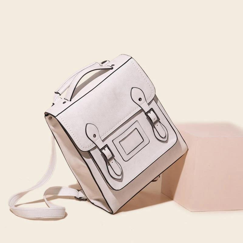 Leather Women's Backpack Lightweight Trendy Retro British Style Cambridge Bag Large Capacity Back