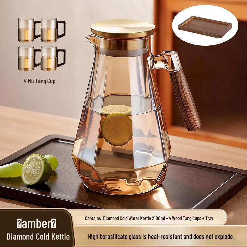 Large Capacity High Heat-Resistant Glass Cold Water Jug