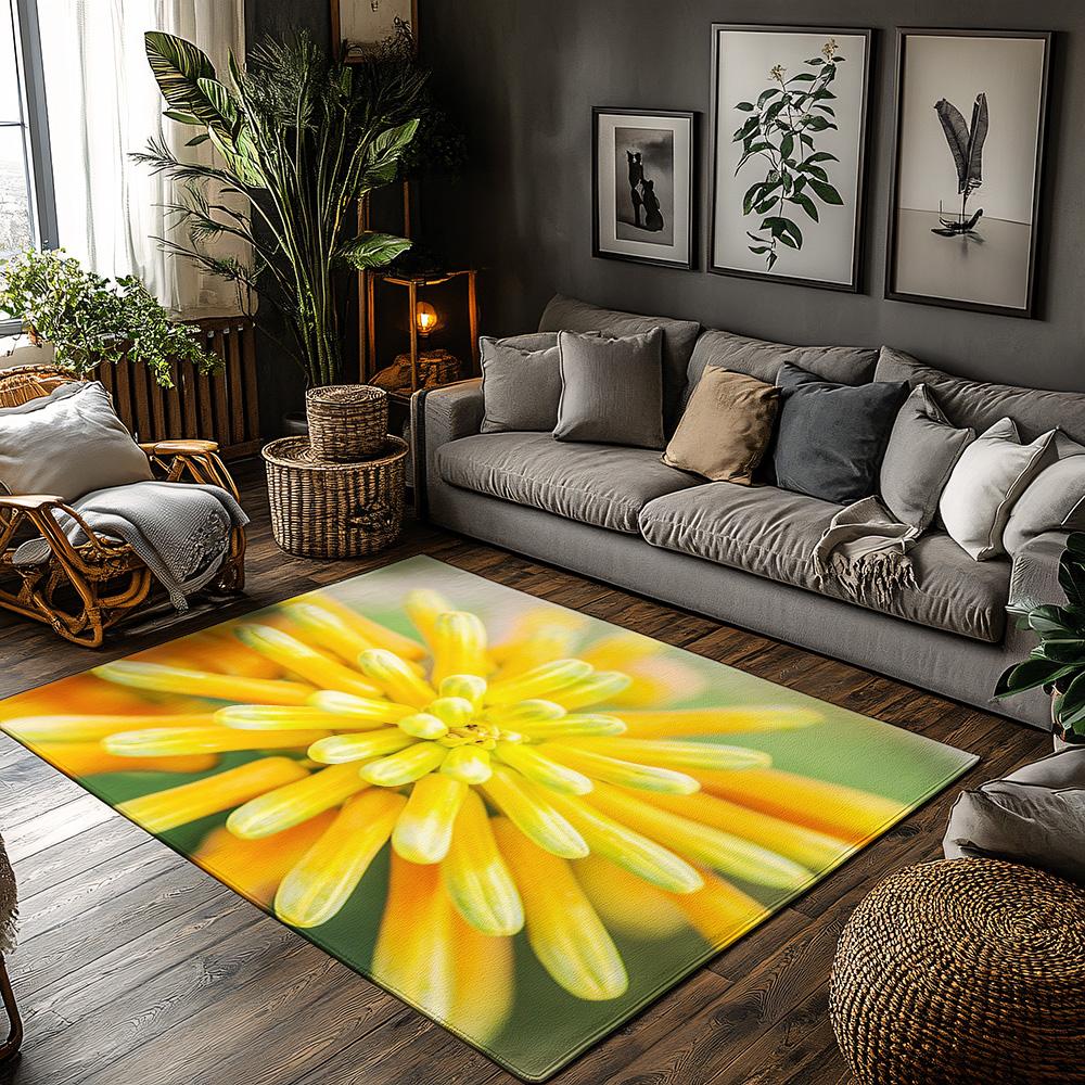 

Tuniu Bright Sunflower Floor Mat Home Living Room Rug Decorative Carpet Pad 50x80cm