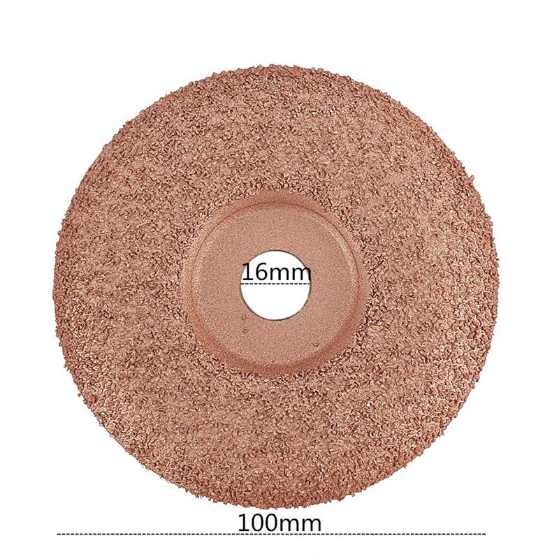 

4 Inch Tungsten Carbide Coating Wood Carving Disc Shaping Disc 100mm Diameter 16mm Bore for Angle Grinder 120 Grit
