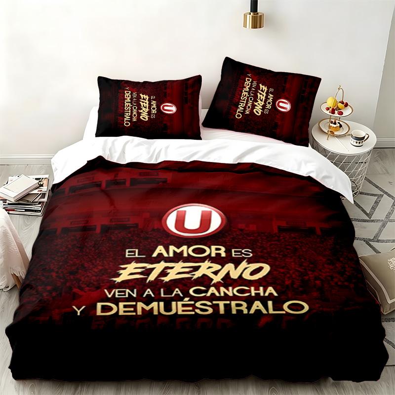 Club Universitario 3pc set Perfect for bedroom use Comfortable bedding set includes a duvet cover and two pillowcases Ideal birthday or Christmas gift