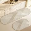 Wabi-Sabi Waterproof Non-Slip Leather Kitchen Floor Mat, Easy Clean, Oil-Proof