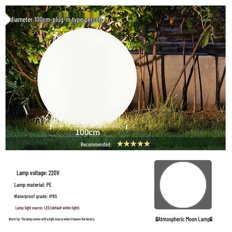Solar Luminous Spherical Lawn Lamp: Waterproof Outdoor Atmosphere Light for Courtyard and Camping