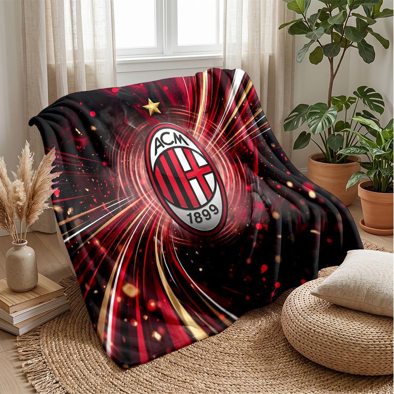 AC Milan Theme blanket Soft Flannel Blanket Plush Throw Blanket Cozy Sofa Bed Blanket for Home Decor