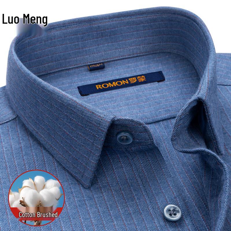 Romon Men's 100% Cotton Casual Long Sleeve Shirt