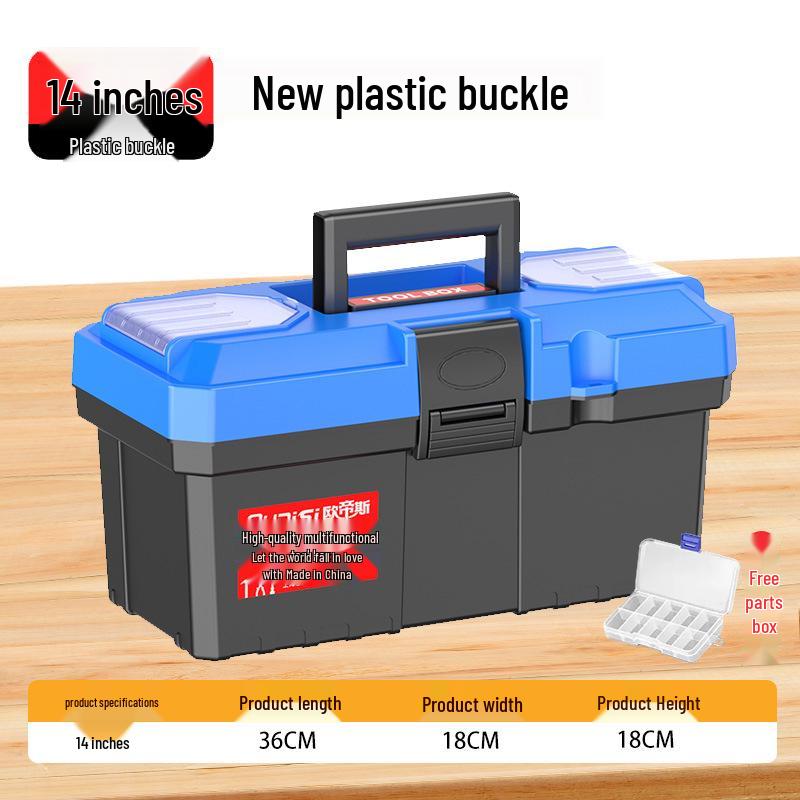 Three-Layer Foldable Plastic Toolbox for Car-Mounted Storage and Multi-Functional Repairs
