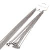 10 Pcs Metal Thin Necklace Chain with Lobster Claw Clasps Flat O Chain Necklace Accessories for DIY Jewellery Making