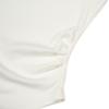 MOAA Side Shirred U-Neck Short Sleeve (White)