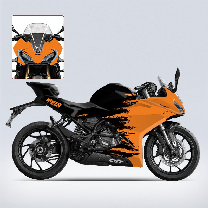 Pattern Printing Stickers Kits for Motorcycle Protection and Decoration, Used for CFMOTO 250SR 300SR 2022 2023, Various Styles