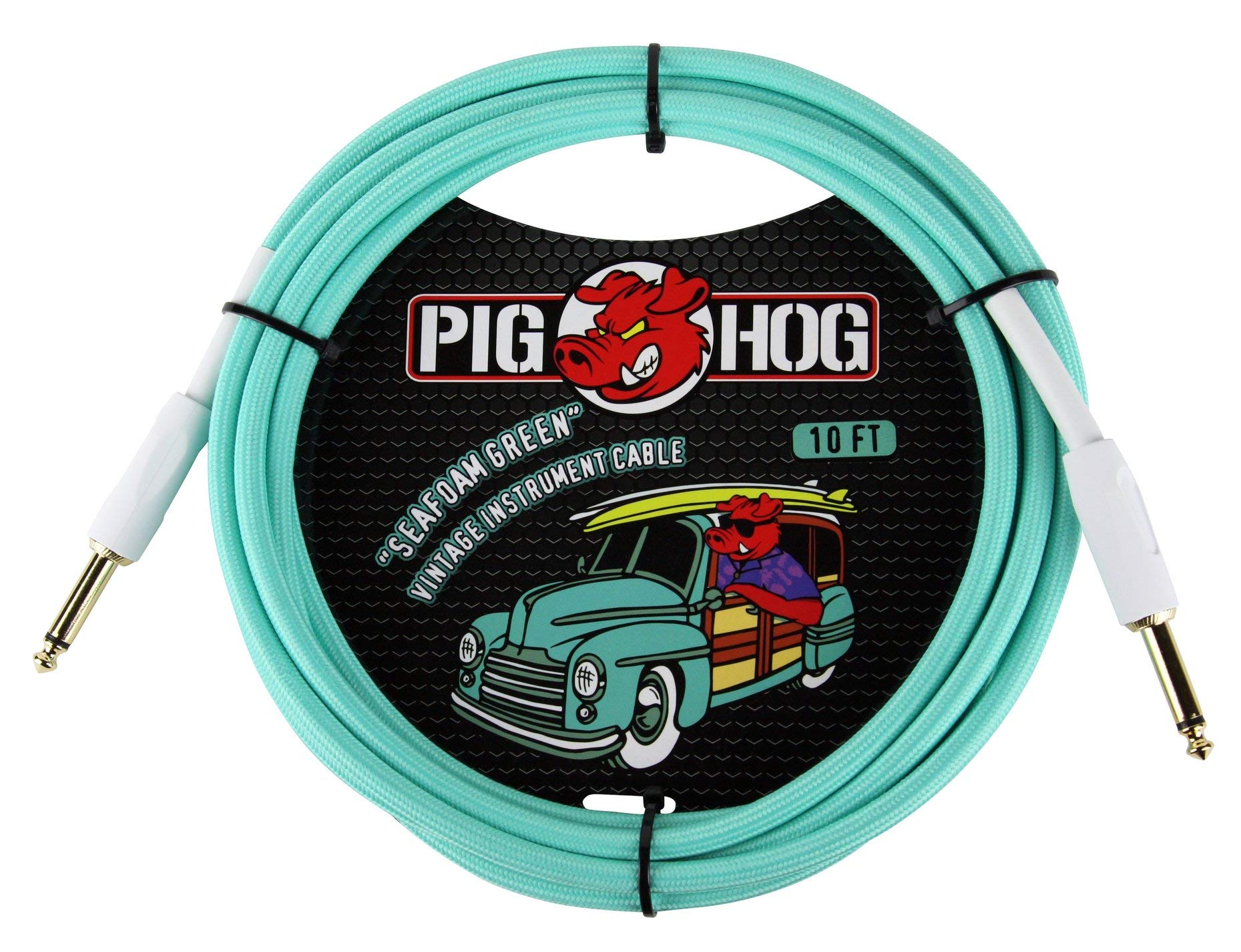 

Pig Hog Seafoam Green - 10 футов Серия Vintage Инструментальный кабель