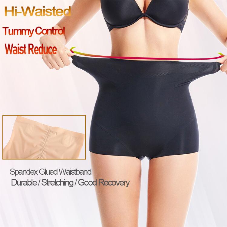 Plus Size Seamless Tummy Control Shapewear: High-Waisted, Butt-Lifting, Ultra-Thin Ice Silk Underwear for Postpartum Support