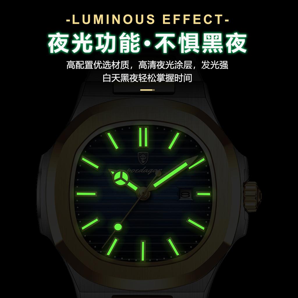 Luxe Dameshorloge Ultra-dun Lichtgevend Kwarts Horloge