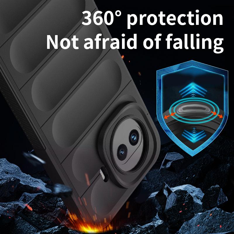 KEYSION Heavy Duty Shockproof Matte Phone Case for IQOO 15R 5G Anti-skid Soft Silicone Phone Back Cover for IQOO Z11 Turbo