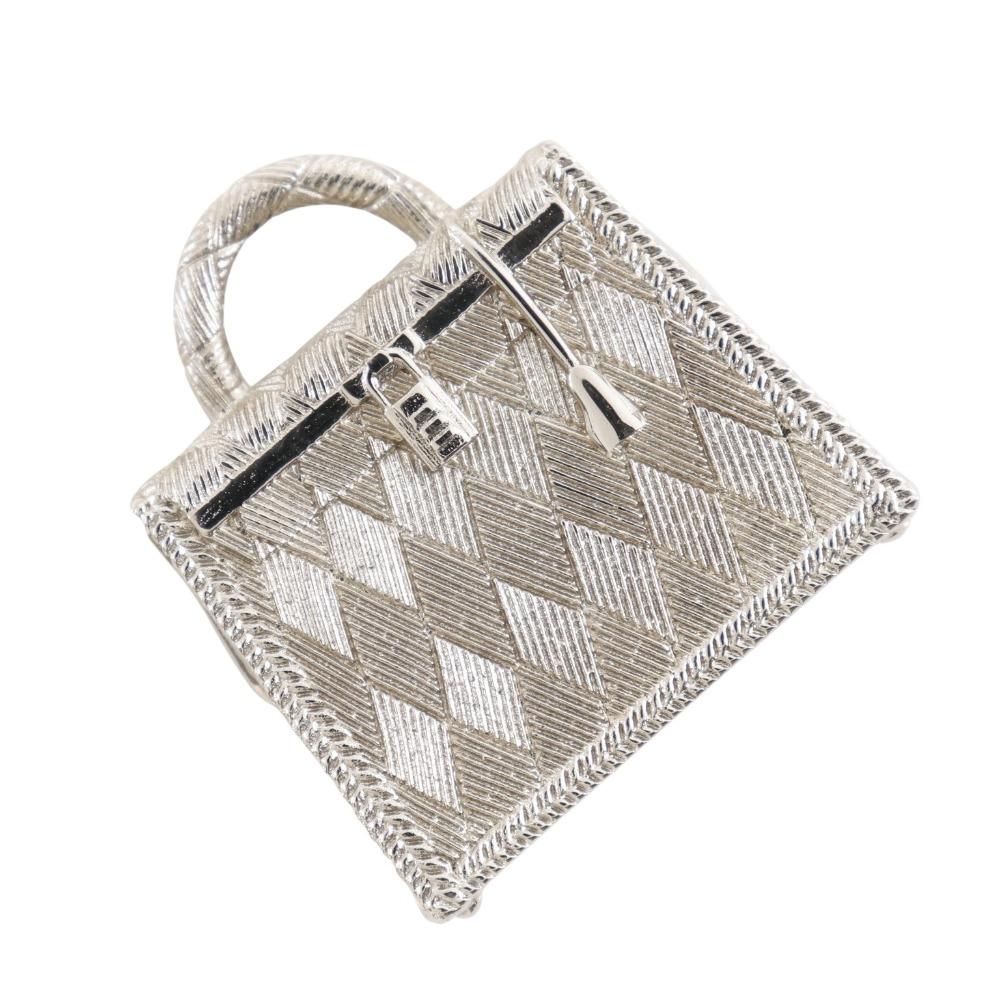 

HERMES Curio Jite Kelly Pendant top Silver metallic 29.2g Women Used