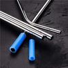 4Pcs Stainless Steel Straws Reusable Metal Drinking Straws 304 Food Grade Straight and Curved Straw Dishwasher Safe Metal Straw for Bottles Tumblers