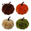 Soft Flannel Pumpkin Props Small Artificial Velvet Decoration, Fall Thanksgiving Stuffed Simulated Ornament, Autumn Harvest Tabletop Centerpiece
