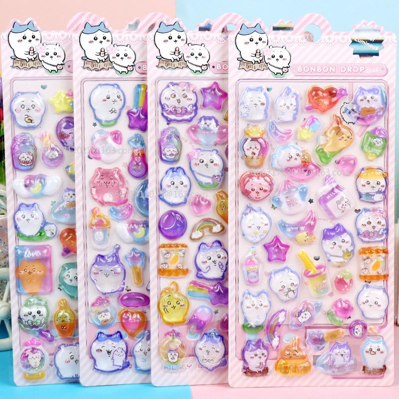 2/4PCS Cute Cartoon Fun 3d Stickers Stickers Decorate Water Bottles Notebooks Home Decoration Children'S Holiday Gifts
