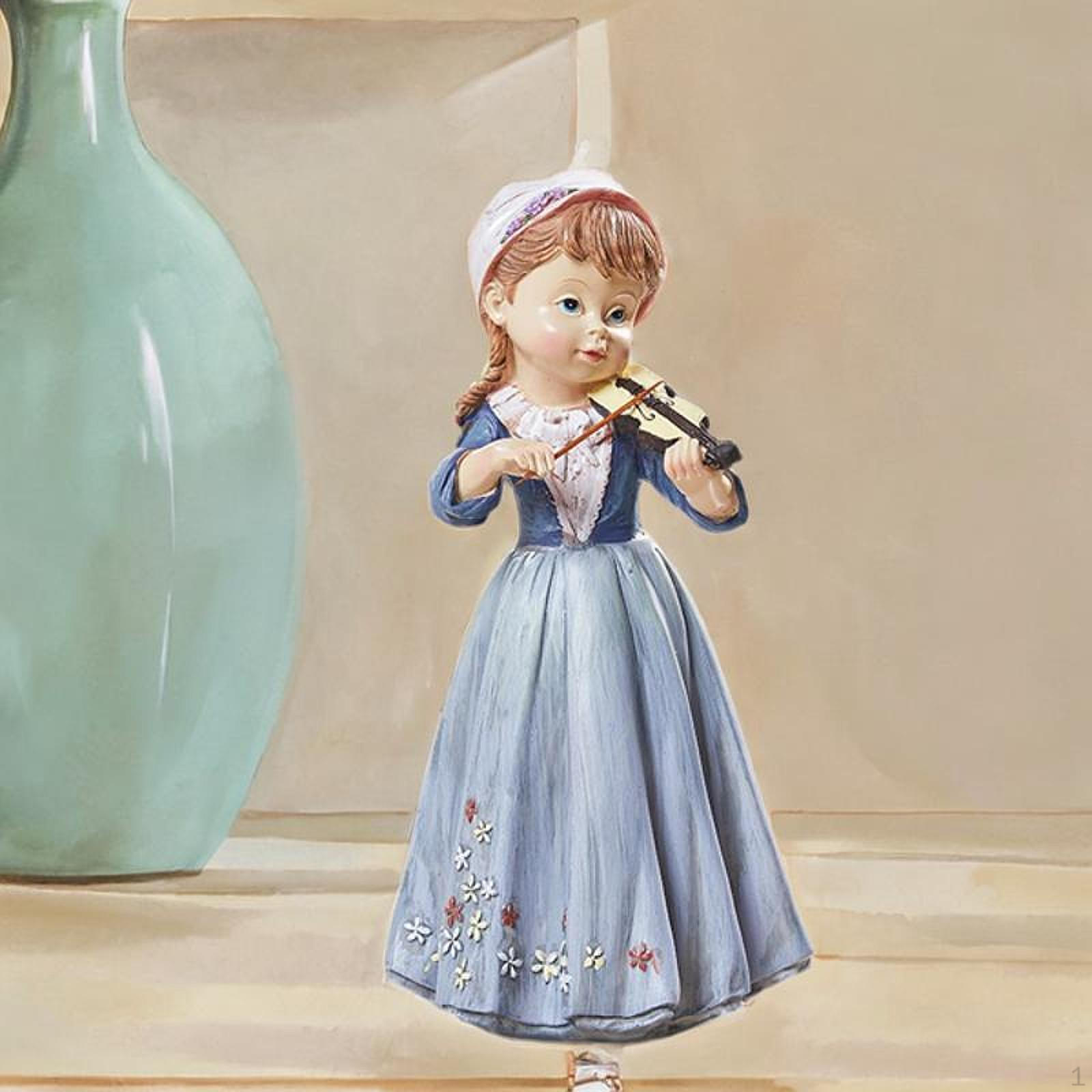 

Элегантная скульптура девушки-скрипачки для домашнего декора фиолетовый