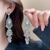 Elegant Tassel Long Earrings: European & American Fashion, High-End Prom & Evening Goddess Style.