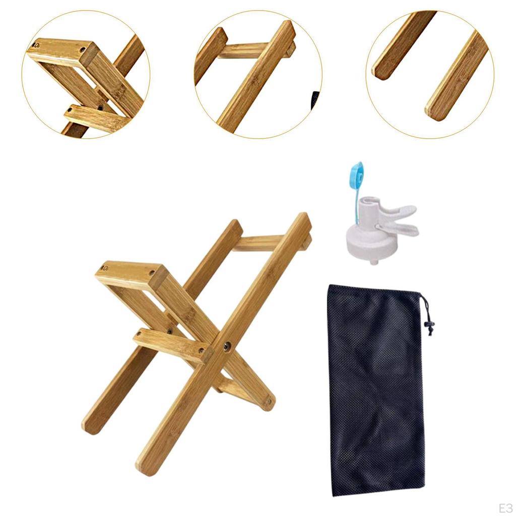 Bamboo Organizer for Water Jug, Suitable Office and Outdoor Activities