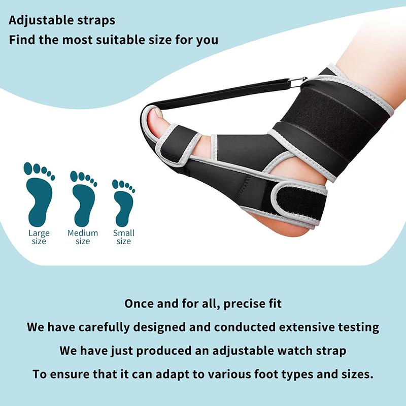 Plantar Fasciitis Night Splint Adjustable Sponge Padding Ankle Arch Support Stretch Boot Tendonitis Relief Foot Drop Brace